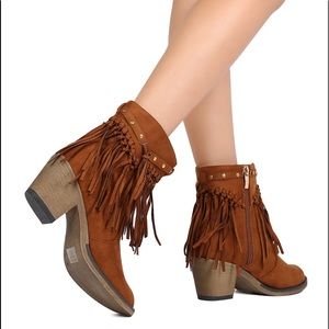 Tan Nature Breeze Dallas Fringe Boot